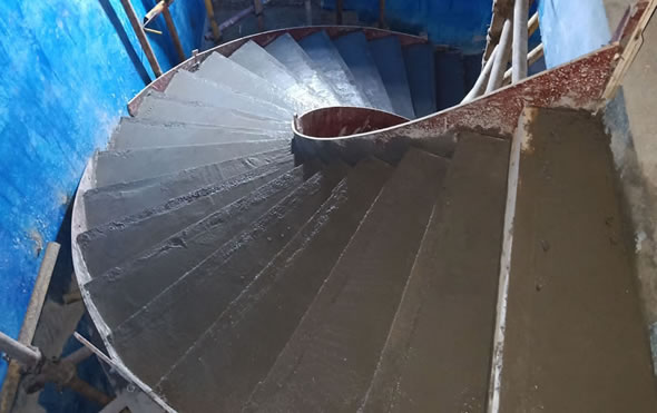 旋轉現澆樓梯施工案例